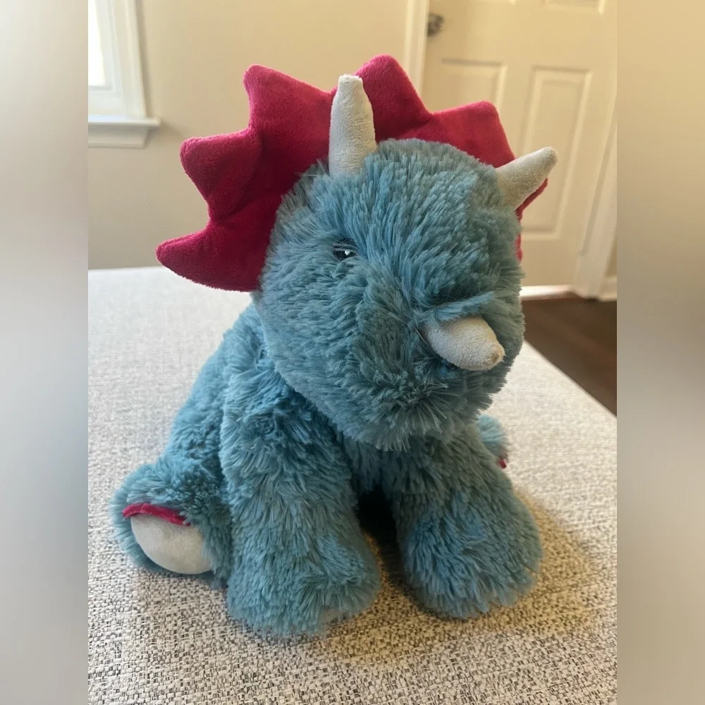 Warmies Triceratops Dinosaur Plush Microwaveable Scented Lavender Flax Comfort